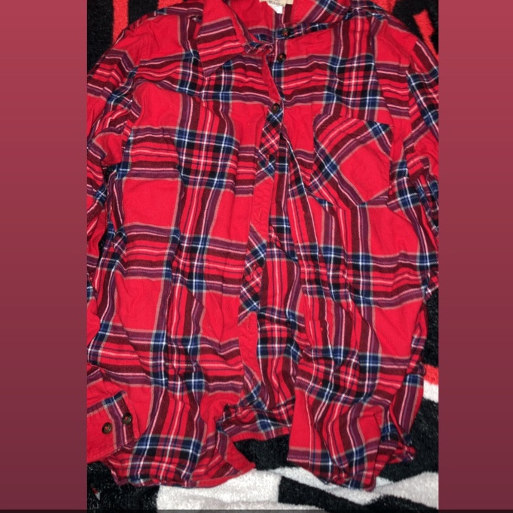 Red Plaid Kids Shirt